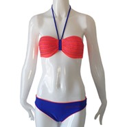 Royal Blue & Orange Two Piece Luxury Bikini